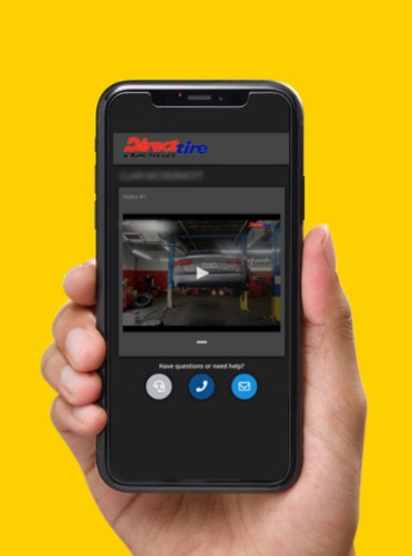 Jusqu'où peut aller la personnalisation ? Ici, aux Etat-Unis, la marque Direct Tire envoie des vidéos des réparations effectuées sur un véhicule à chacun de ses clients tout en les prévenant que celui-ci est prêt. (image fournie par Direct Tire)