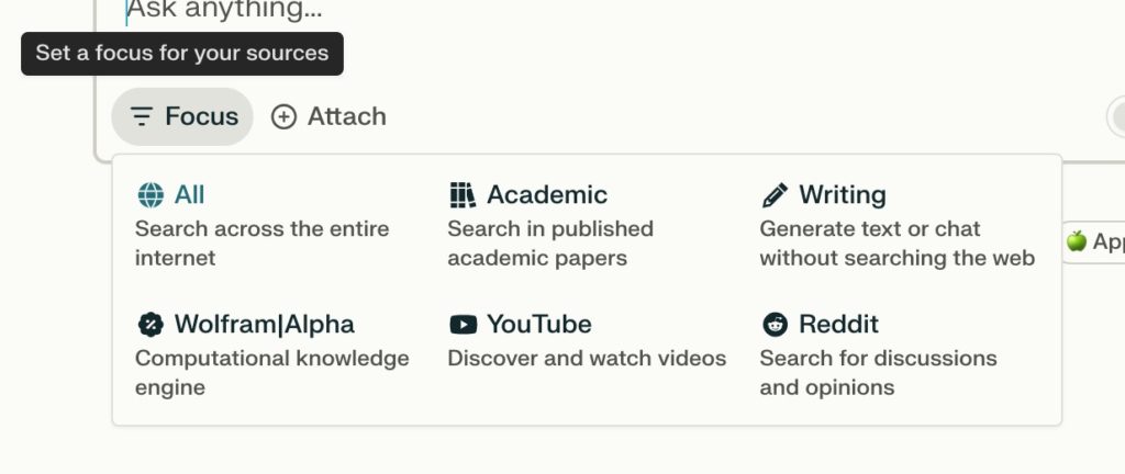 Détails de la fonctionnalité Focus