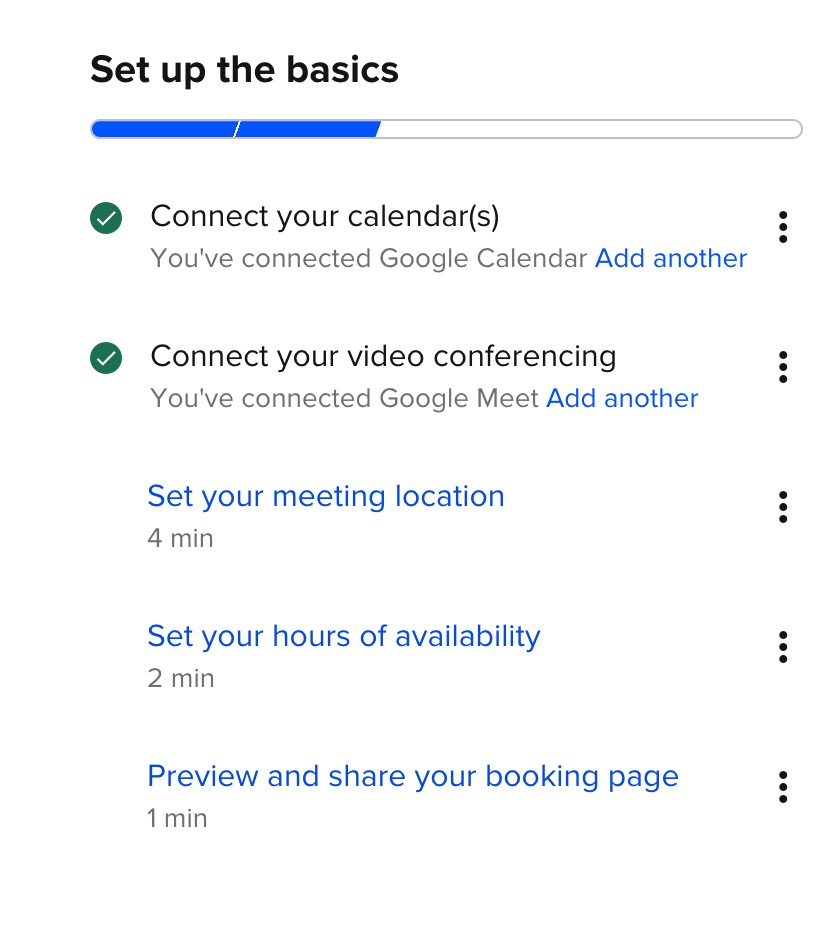 Panneau de complétion de profil