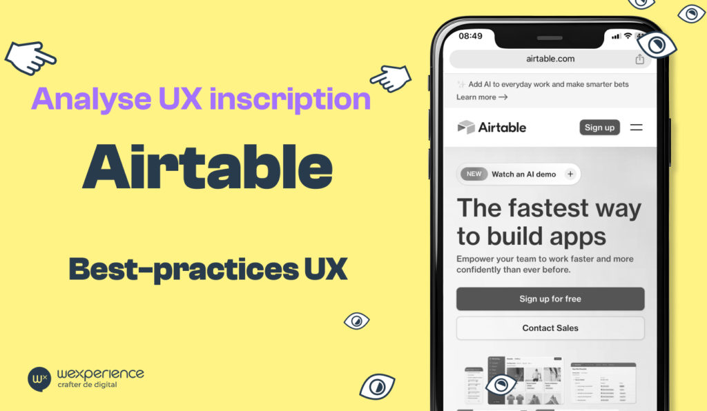 Image d'illustration de l'article montrant l'application Airtable sur iPhone