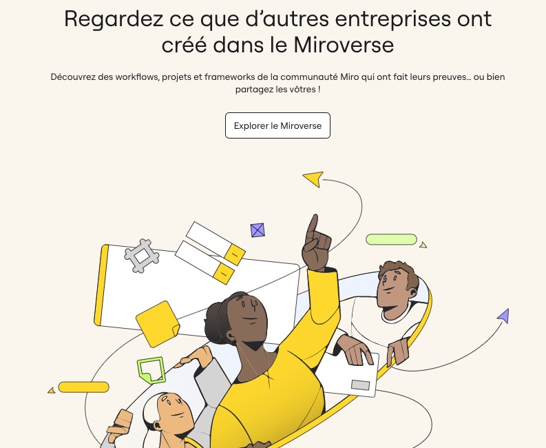 Capture d'écran de la page d'accueil de Miro.com