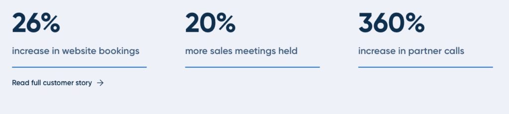 Chiffres argumentés sur Calendly.com